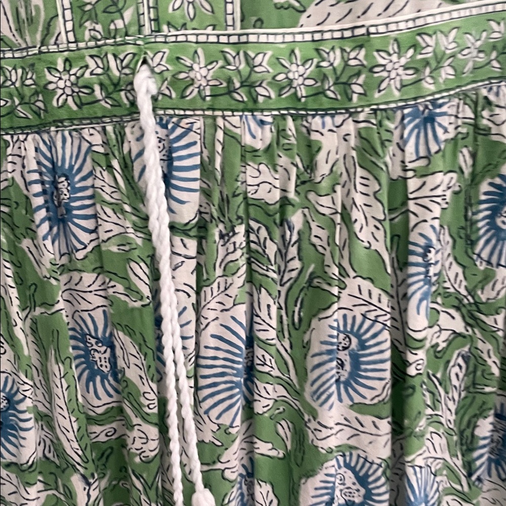 KARNI Floral Green and Blue Maxi Dress - Picture 5 of 11
